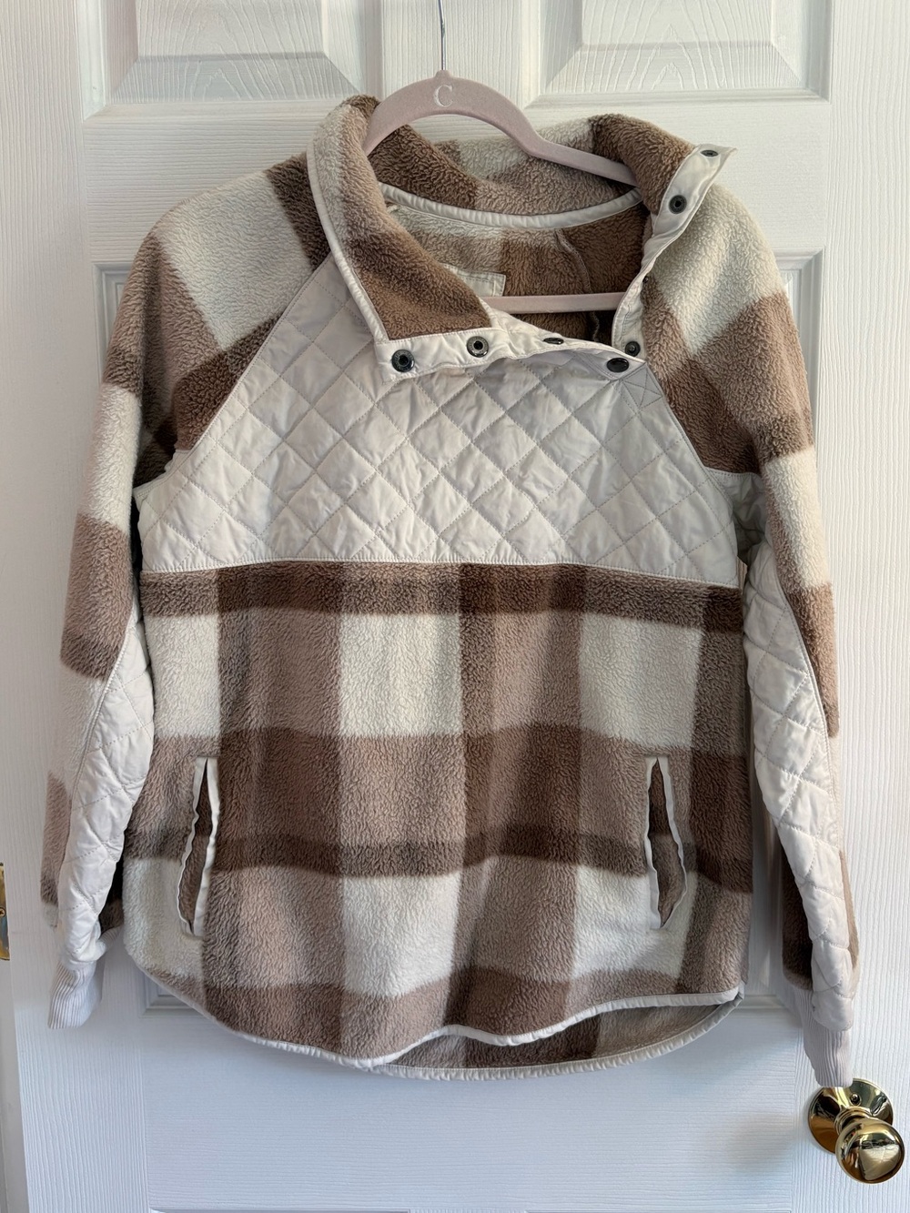 Abercrombie & Fitch | Quilted Fleece Button Pullover
